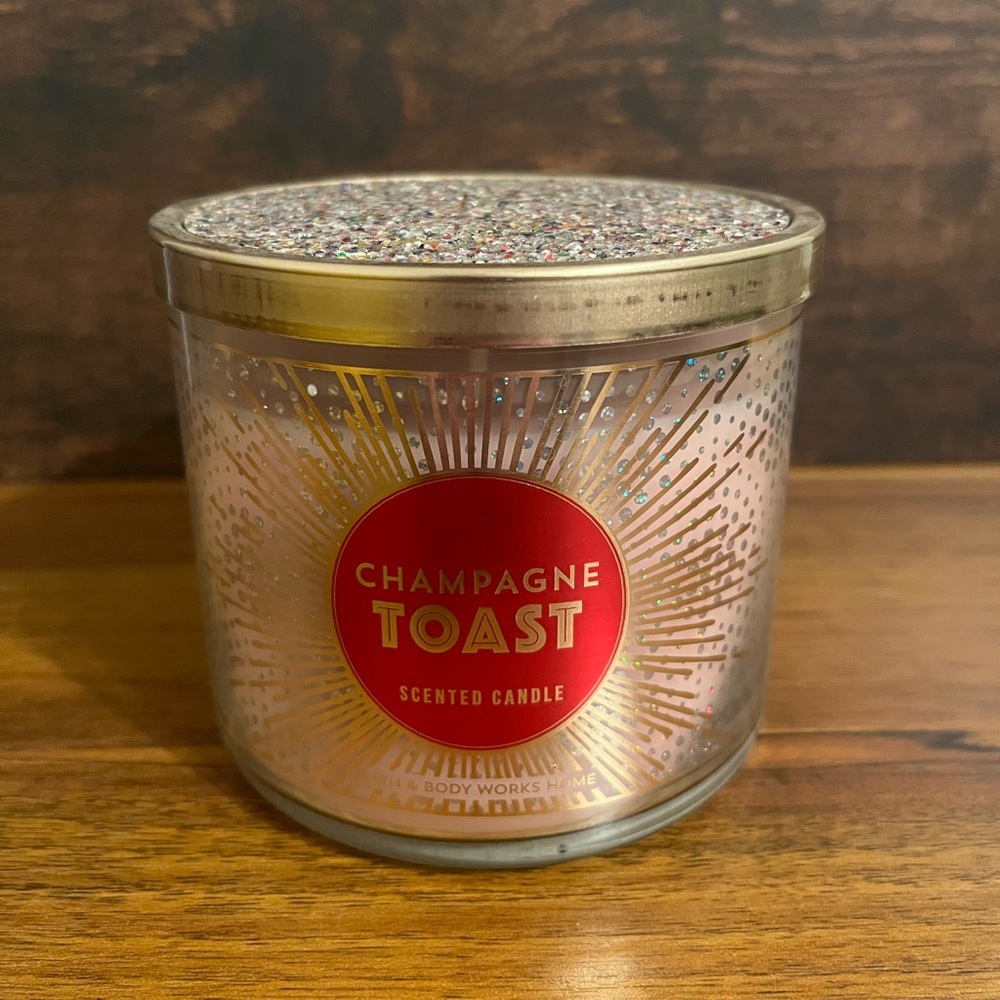 Bath & Body Works Champagne Toast 3 Wick Candle NEW